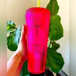 Starbucks 2023 Fall Iridescent Magenta Bling Cold Cup 24 oz Tumbler